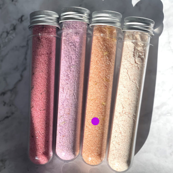 Pink Himalayan Bath Salts with Mandarin & Sweet Orange Essential Oils Gift Size Tubes