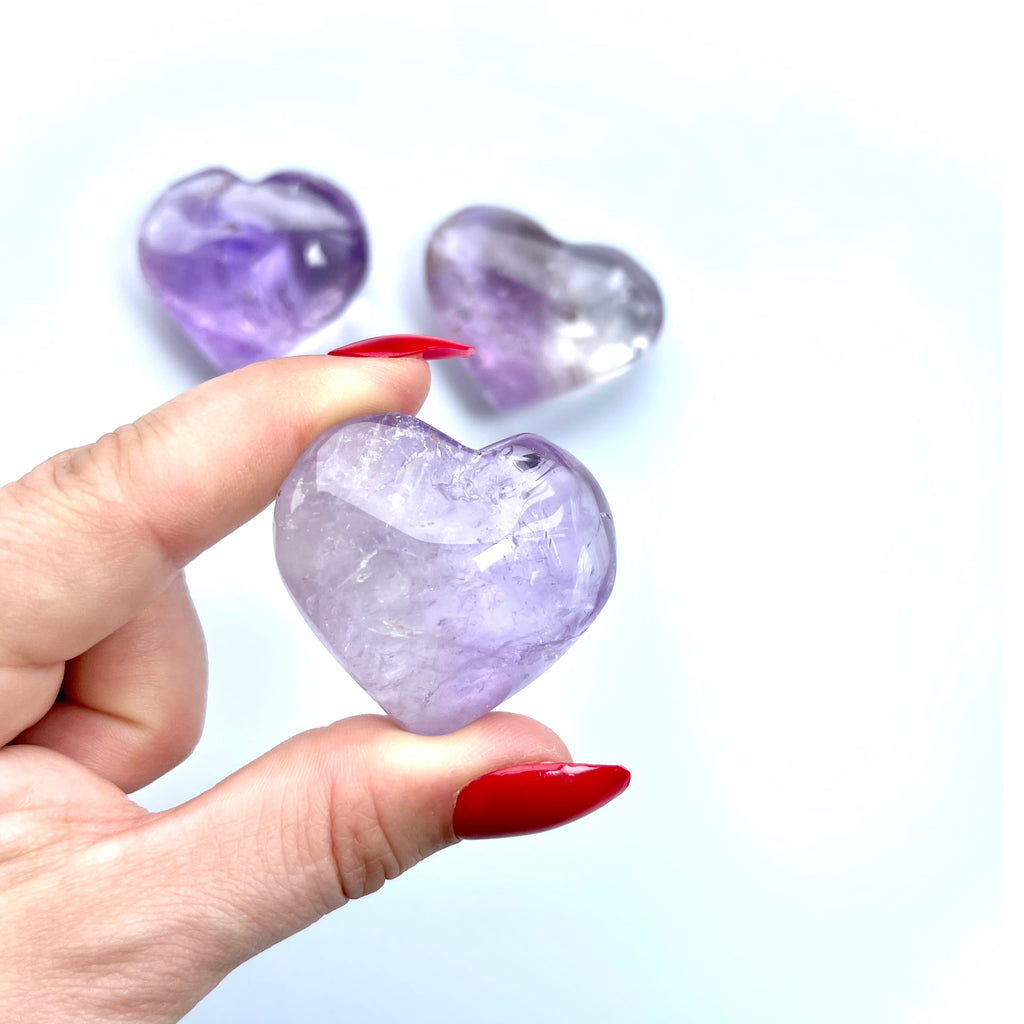 Polished Hearts Amethyst Clusters High Vibration 