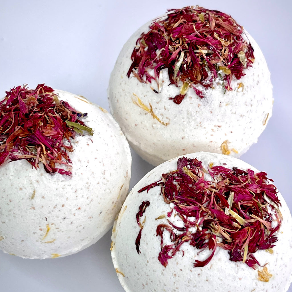 Essential Oil Bath Bomb - Ylang Ylang & Lemongrass 100% Handmade