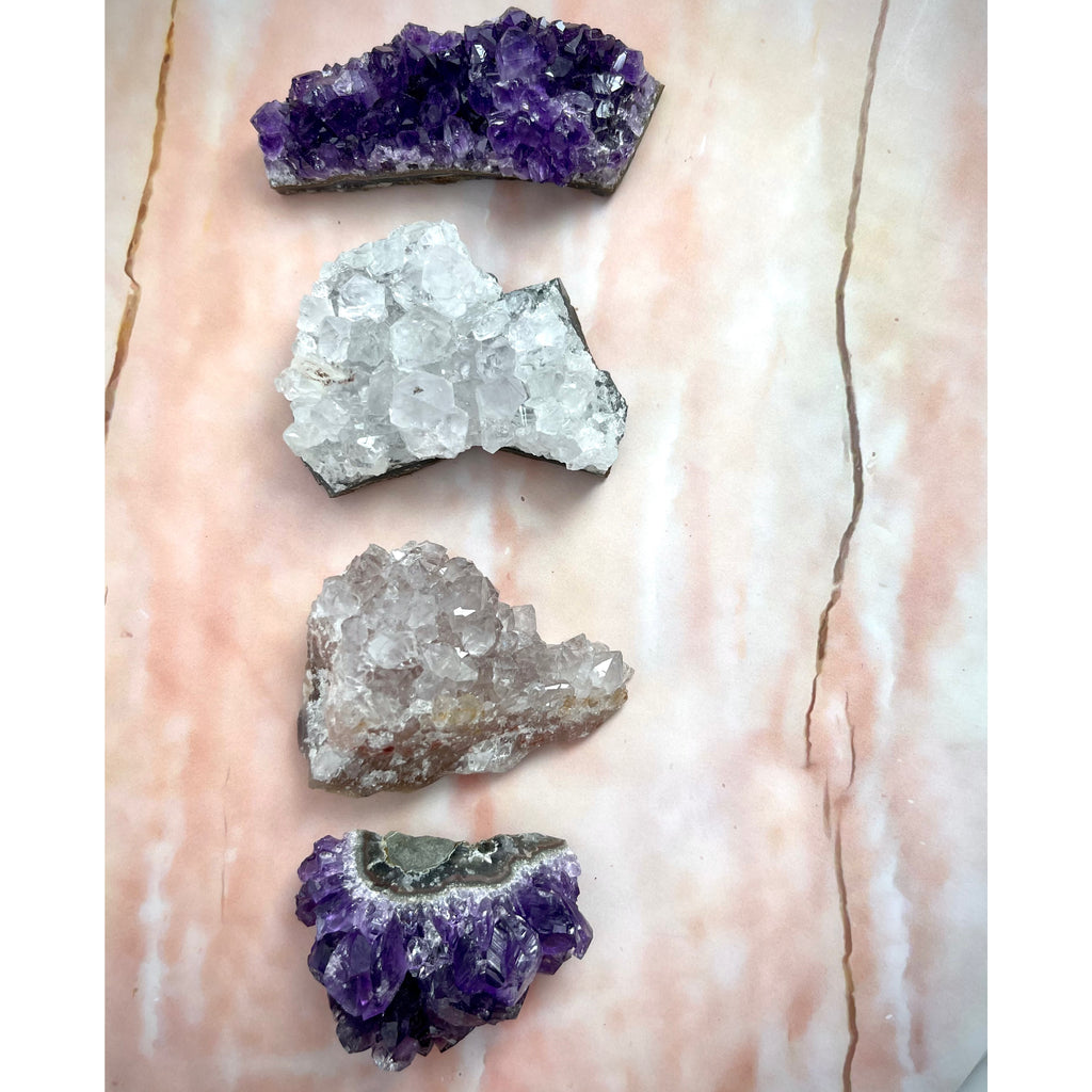 Amethyst Clusters 4 shades of color