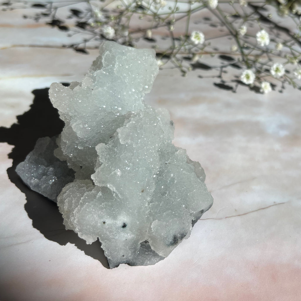 Druzy Sugar Apophyllite to sooth irritability 