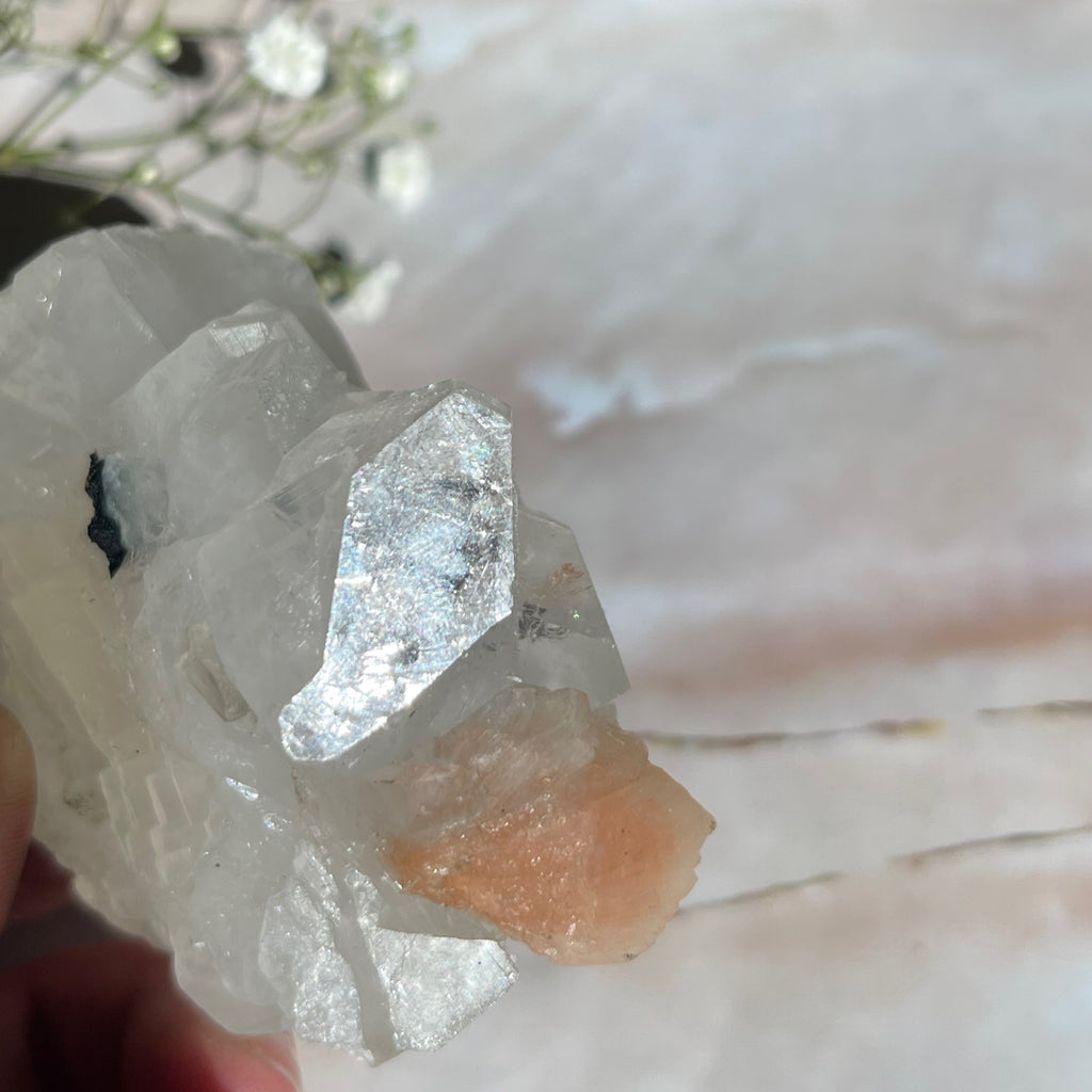 Peach Stilbite Apophyllite From India