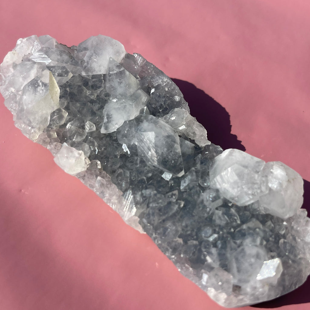                   Blue & Grey Apophyllite  to promote calm