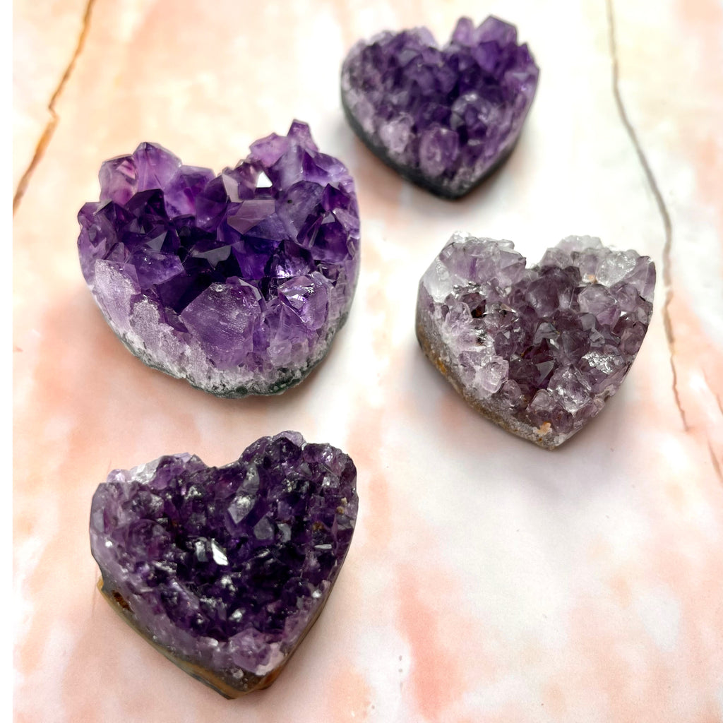 Mini Hearts Amethyst Clusters Origin From Uruguay 