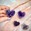 Mini Hearts Amethyst Clusters to enhance memory 