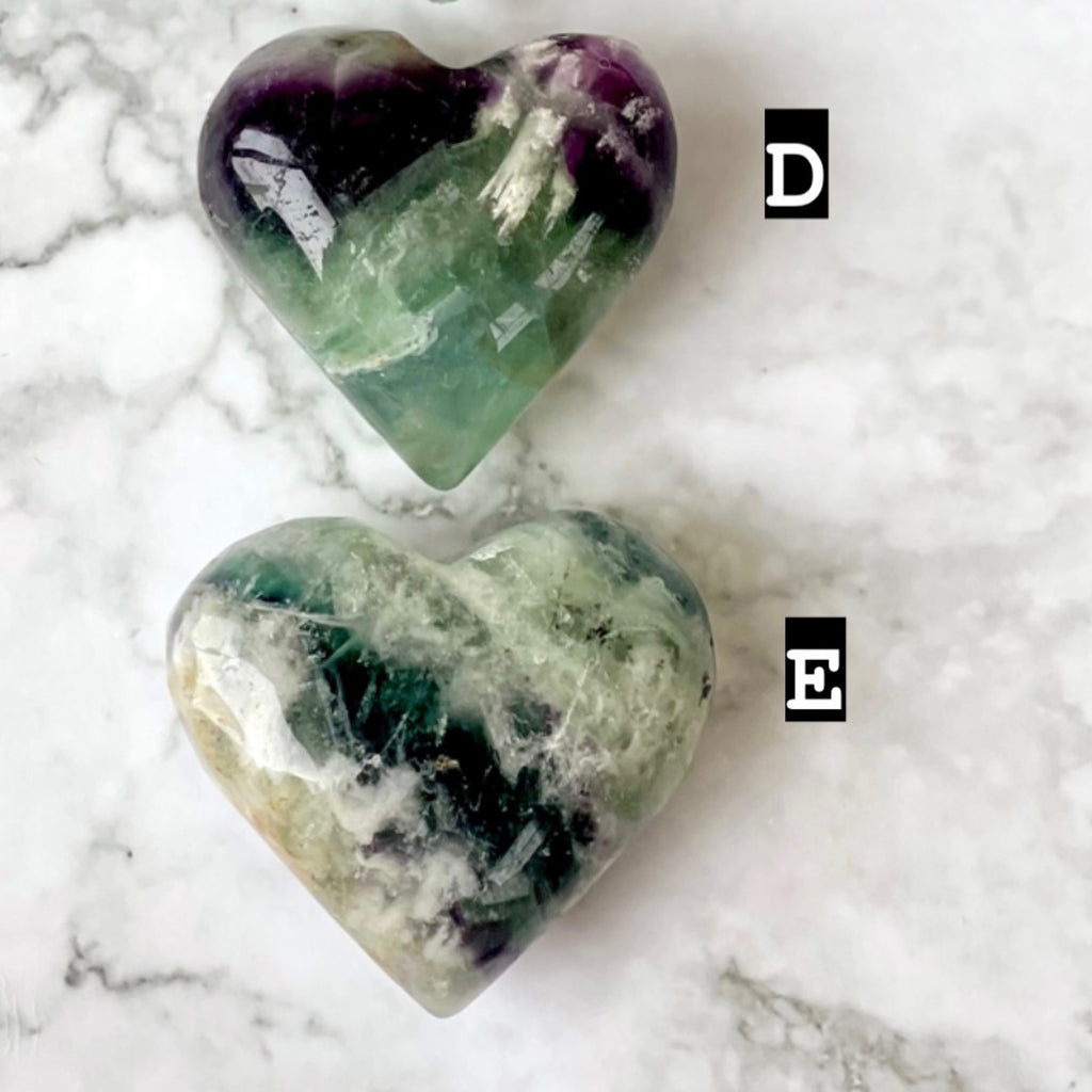 Green Fluorite Hearts 