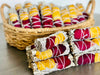 White Californian Sage Stick with dried rose petals