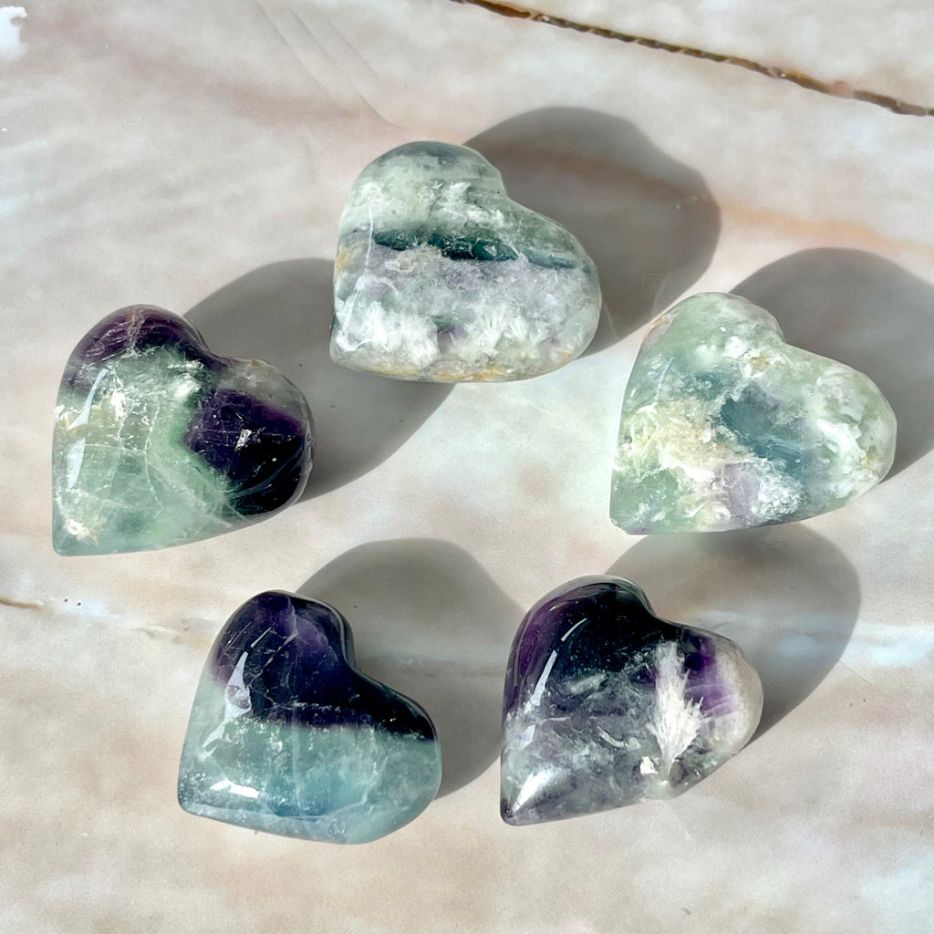 Fluorite Hearts Aragonite